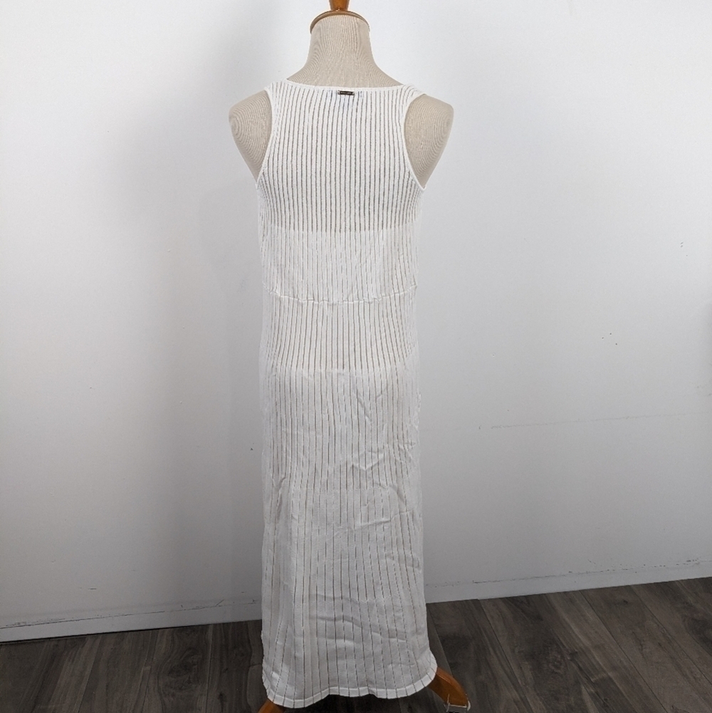 Marciano Off White Sheer Panel Maxi Dress Size Small Sleeveless - Picture 7 of 11